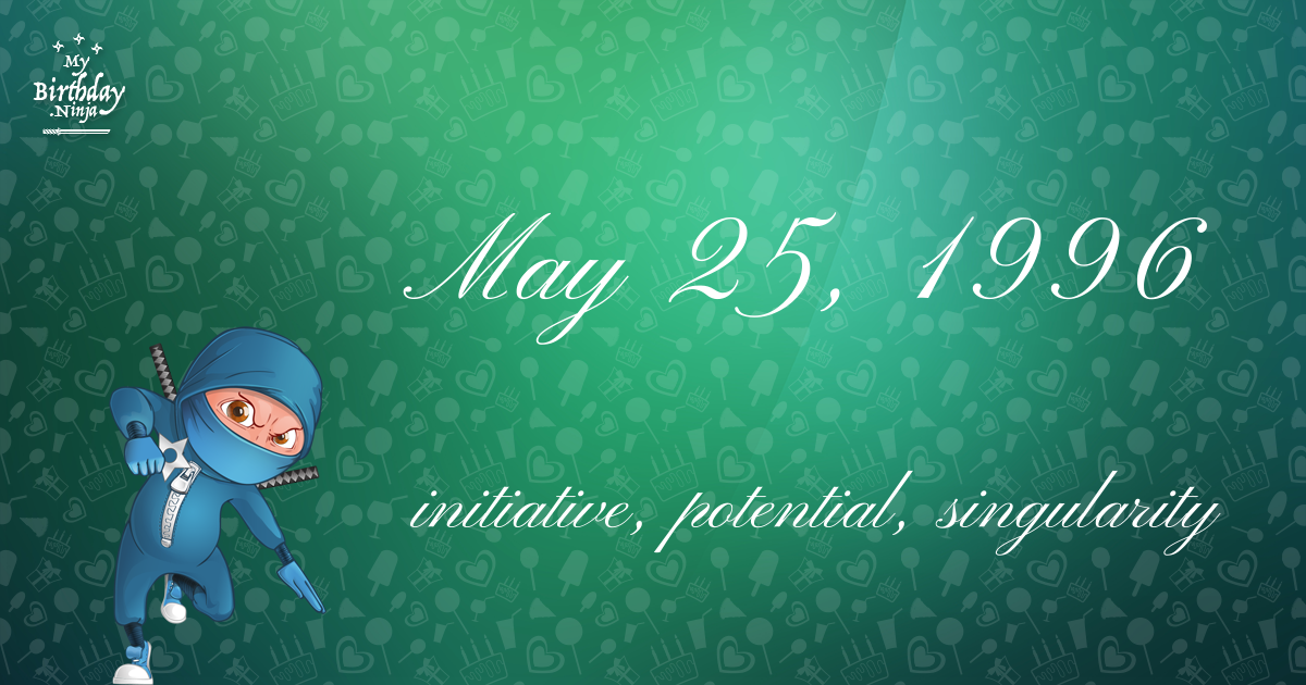May 25, 1996 Birthday Ninja Poster