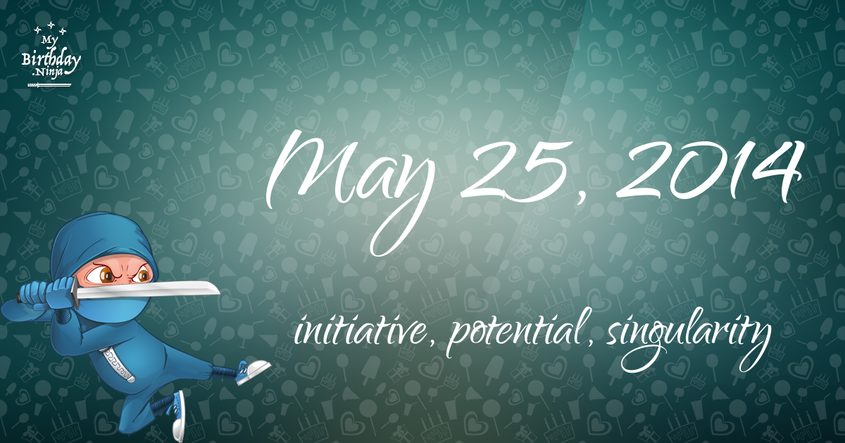 May 25, 2014 Birthday Ninja Poster