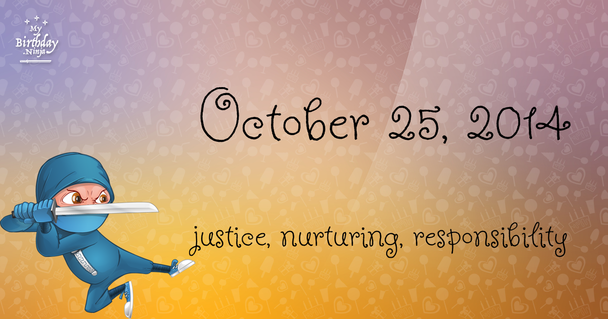 October 25, 2014 Birthday Ninja Poster