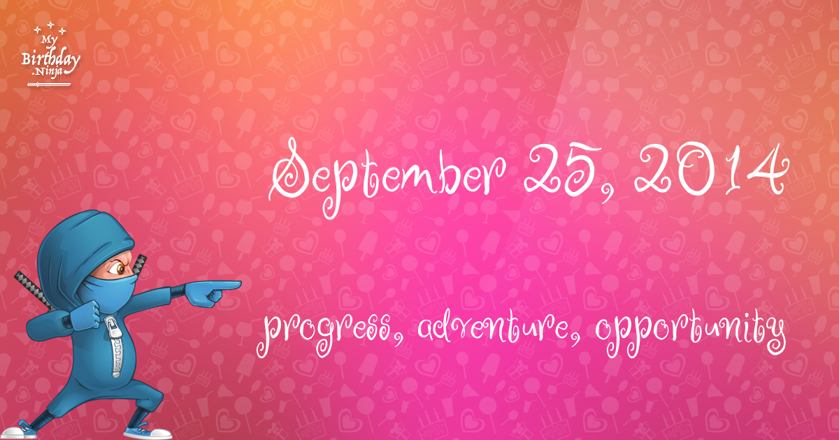September 25, 2014 Birthday Ninja Poster