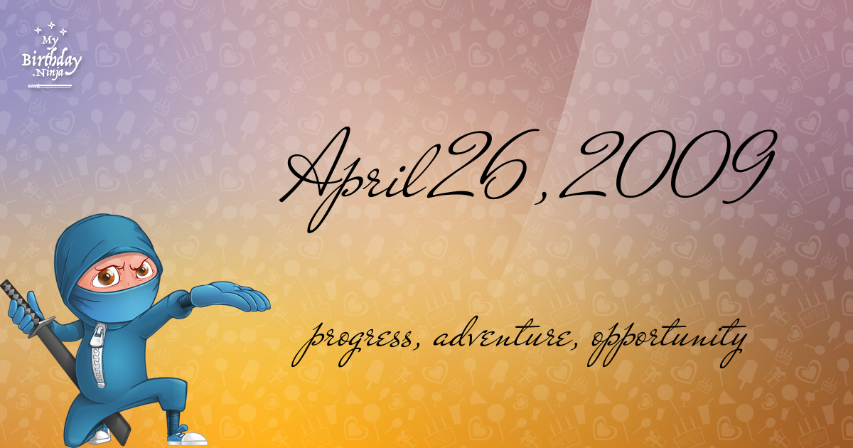 April 26, 2009 Birthday Ninja Poster