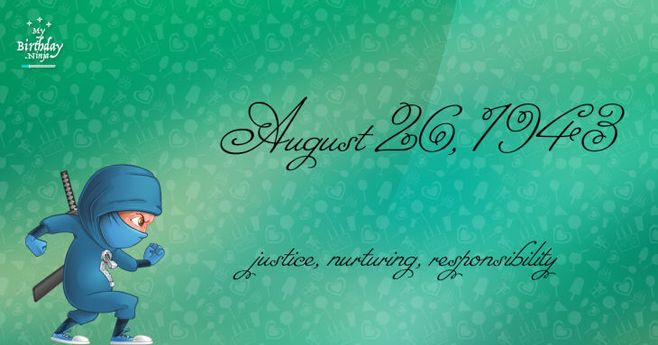 August 26, 1943 Birthday Ninja