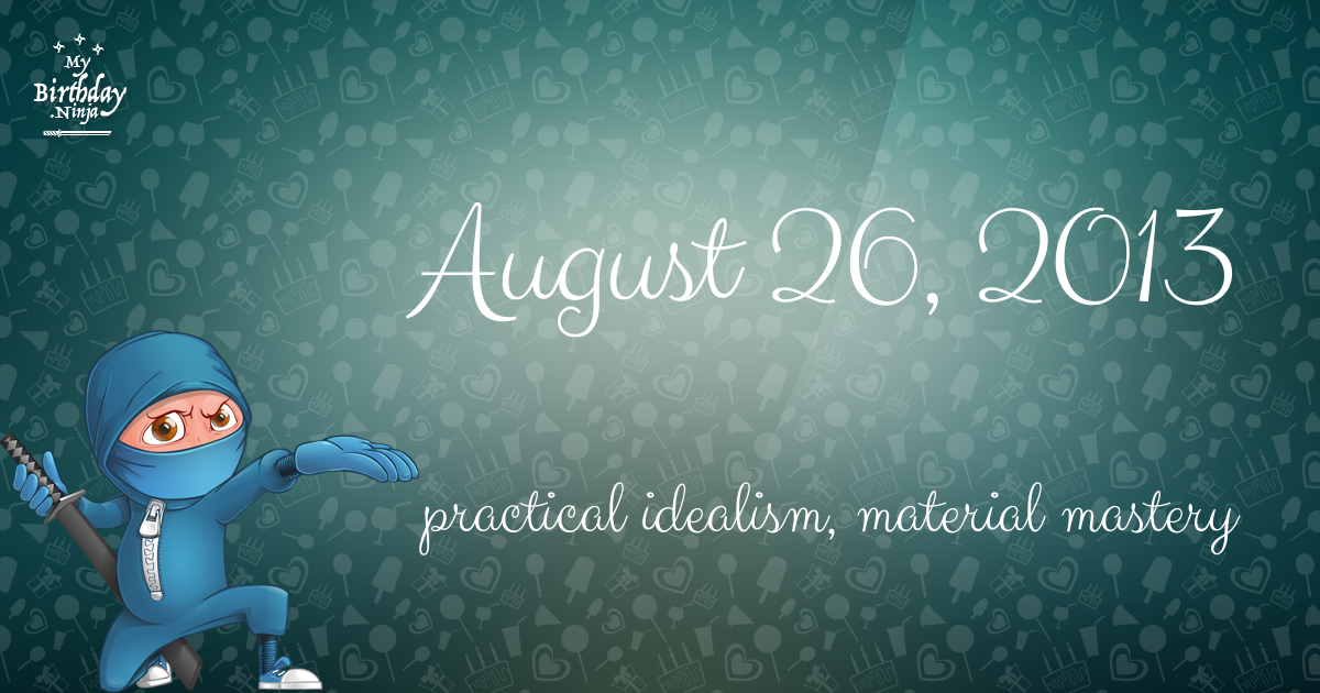 August 26, 2013 Birthday Ninja Poster