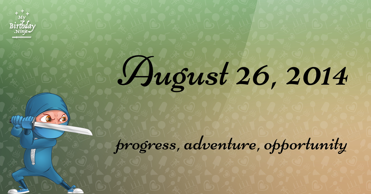 August 26, 2014 Birthday Ninja Poster