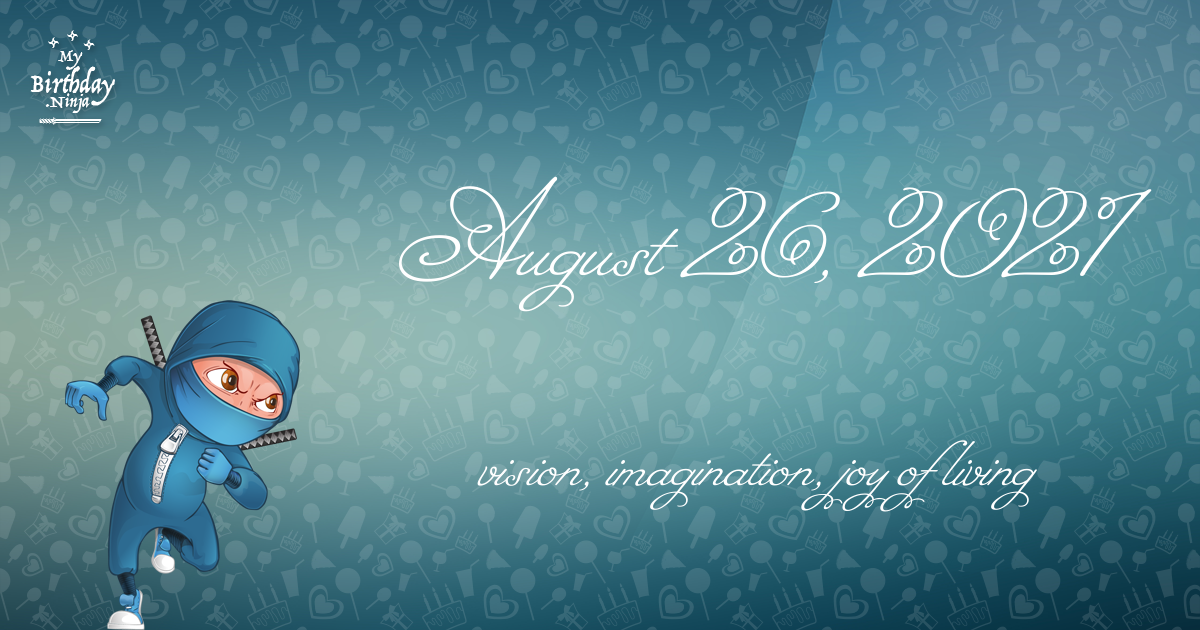 August 26, 2021 Birthday Ninja Poster