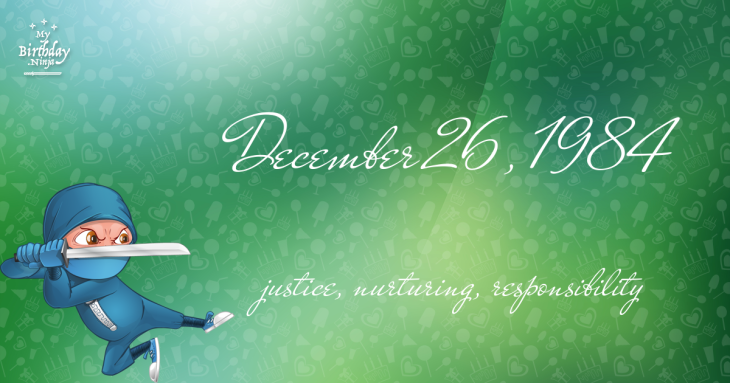 December 26, 1984 Birthday Ninja