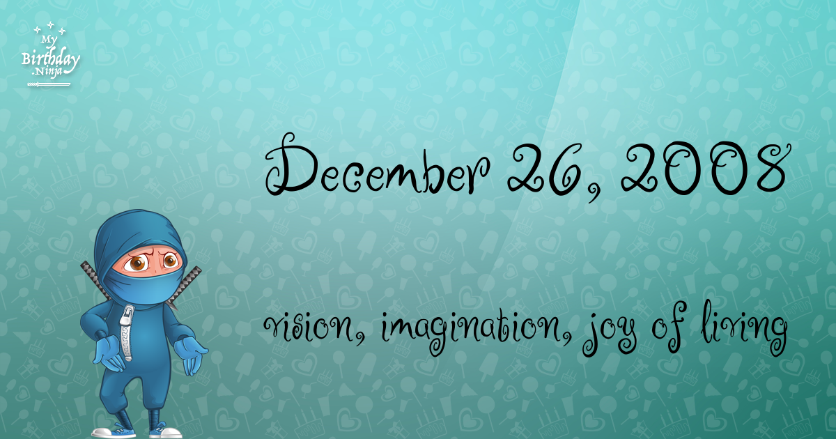 December 26, 2008 Birthday Ninja Poster