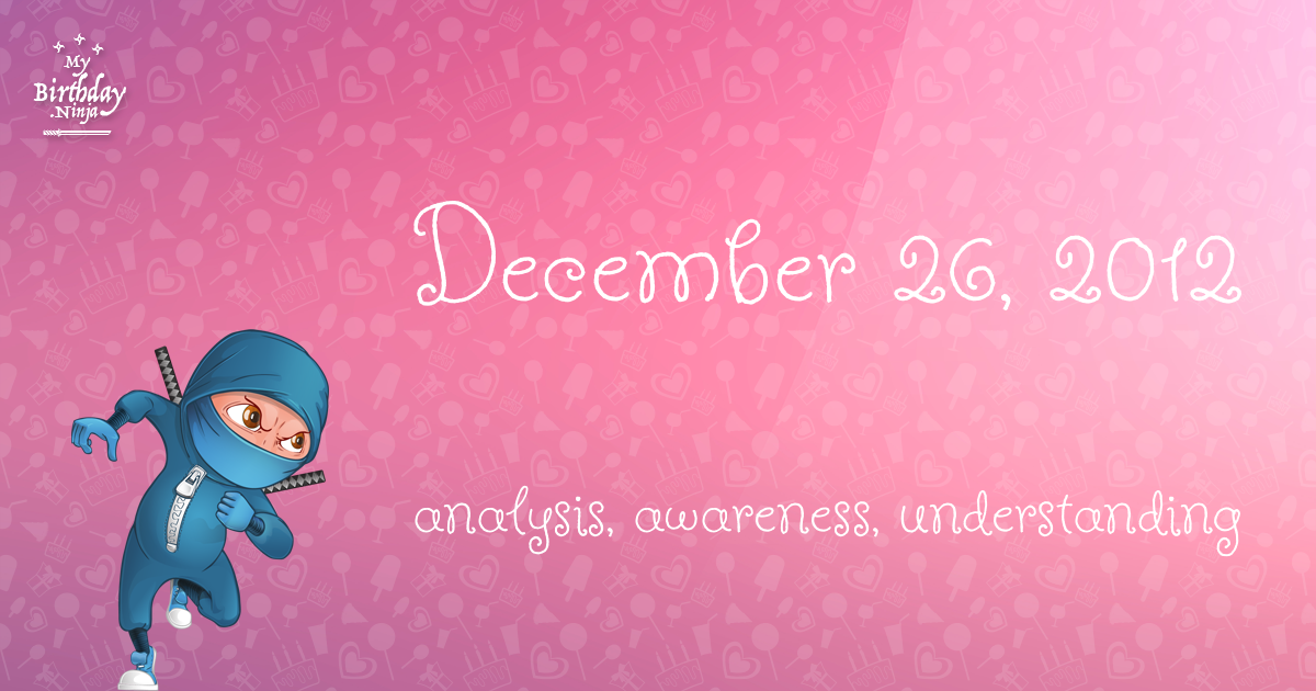 December 26, 2012 Birthday Ninja Poster