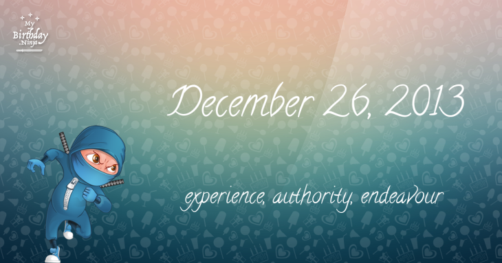 December 26, 2013 Birthday Ninja