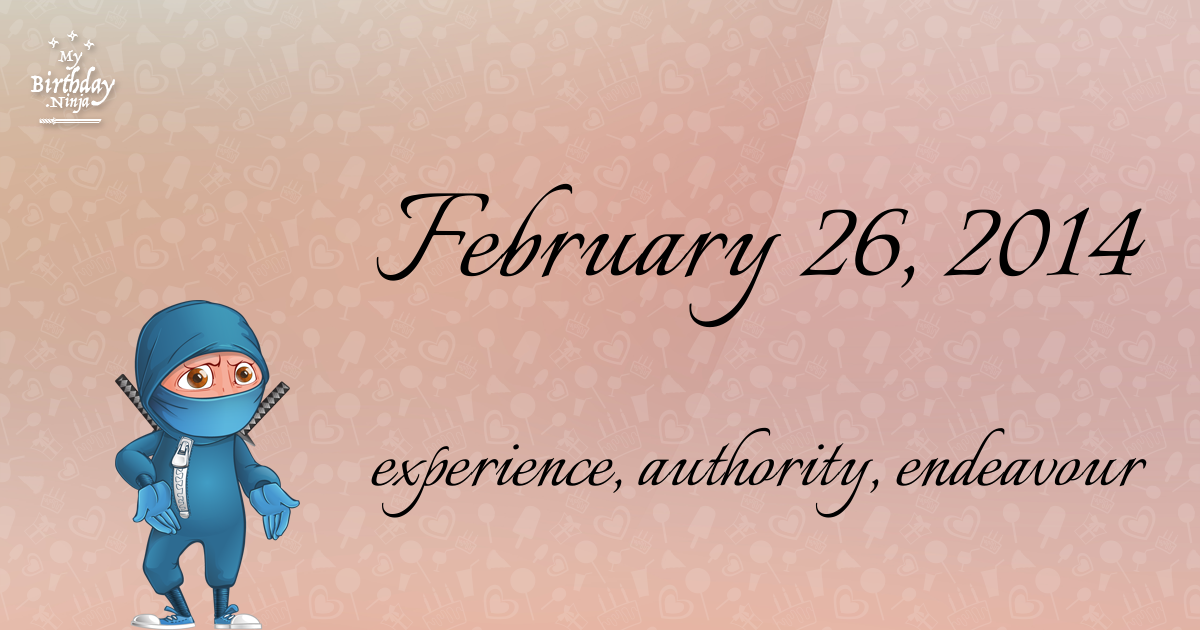 February 26, 2014 Birthday Ninja Poster