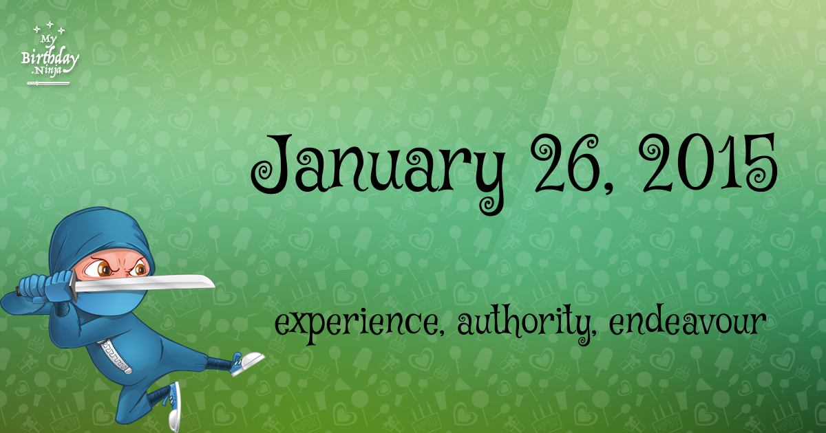 January 26, 2015 Birthday Ninja Poster