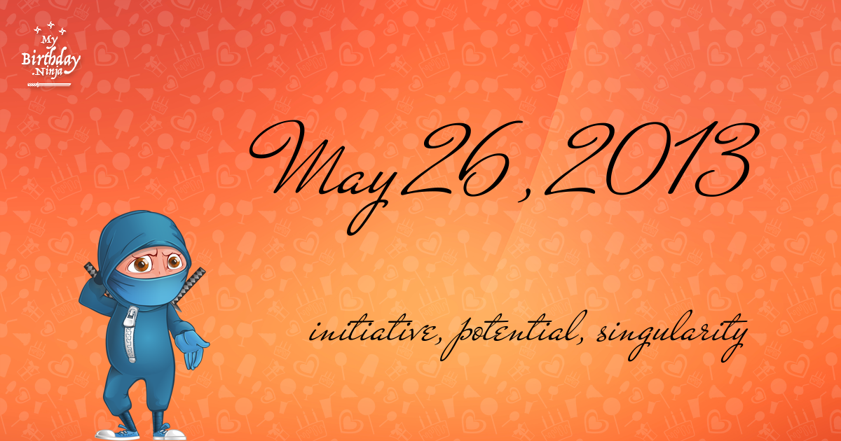 May 26, 2013 Birthday Ninja Poster