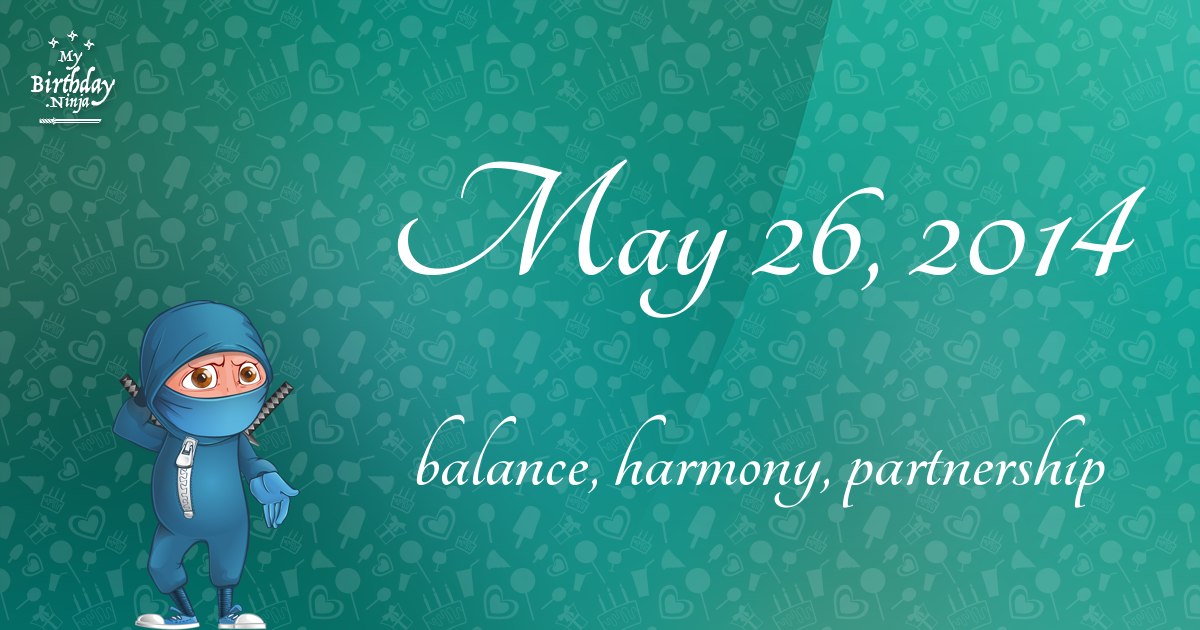 May 26, 2014 Birthday Ninja Poster