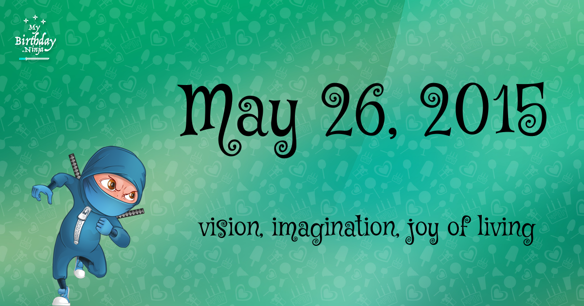 May 26, 2015 Birthday Ninja Poster