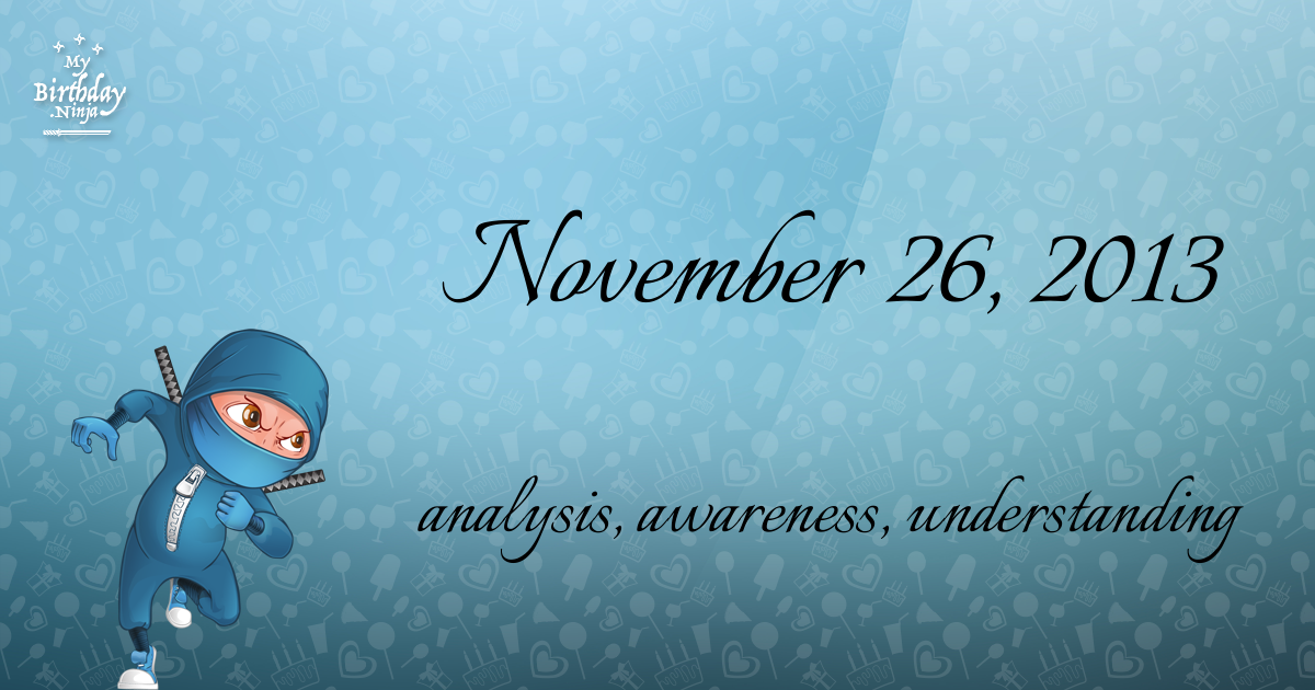 November 26, 2013 Birthday Ninja Poster