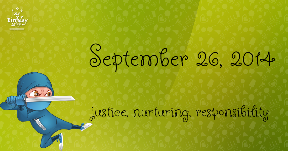 September 26, 2014 Birthday Ninja Poster