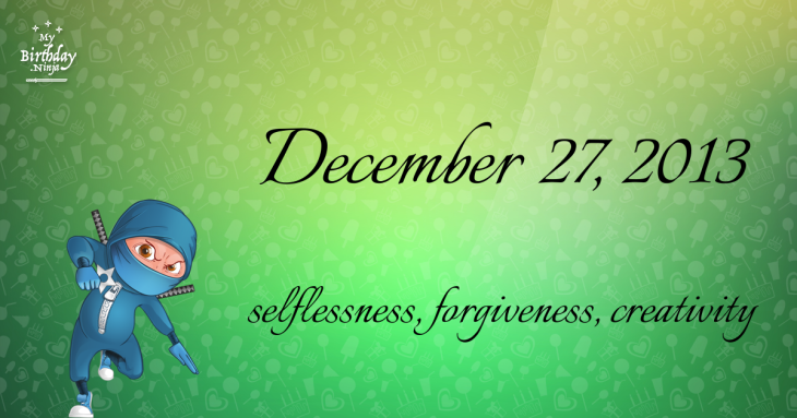 December 27, 2013 Birthday Ninja
