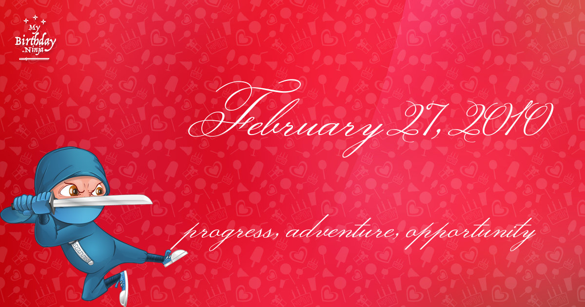 February 27, 2010 Birthday Ninja Poster