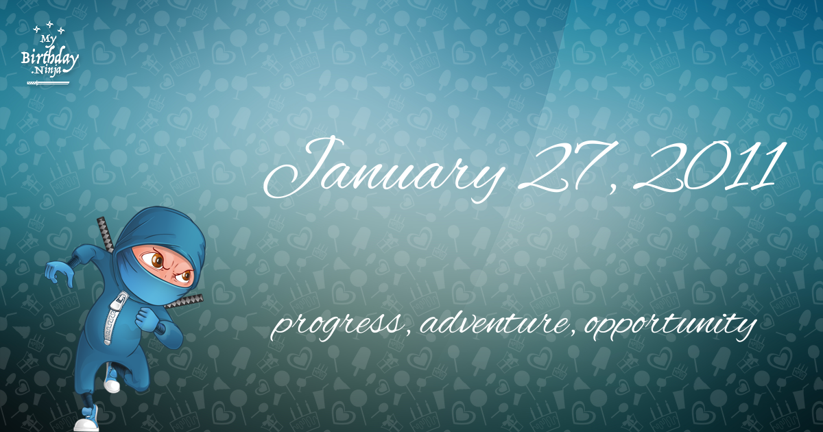 January 27, 2011 Birthday Ninja Poster