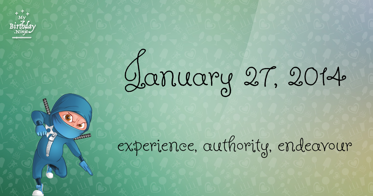 January 27, 2014 Birthday Ninja Poster