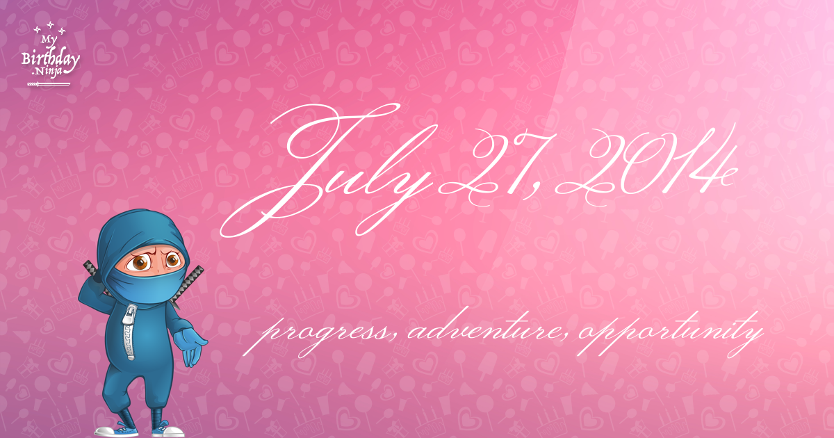 July 27, 2014 Birthday Ninja Poster