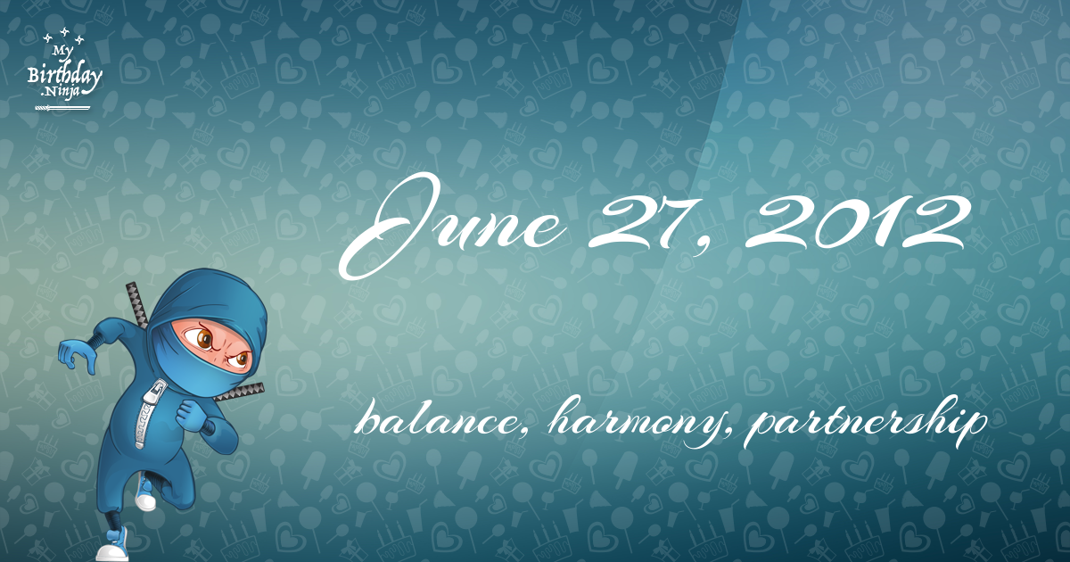 June 27, 2012 Birthday Ninja Poster