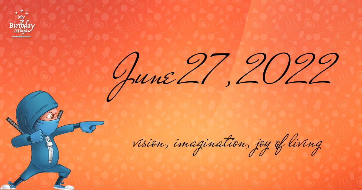 June 27, 2022 Birthday Ninja Poster