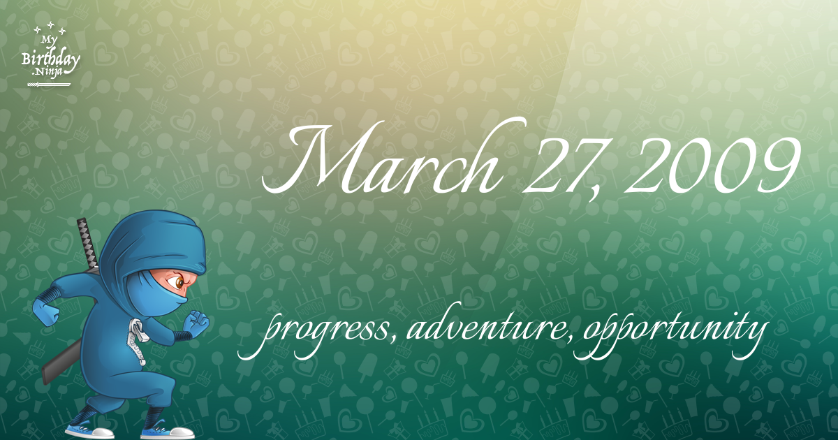 March 27, 2009 Birthday Ninja Poster