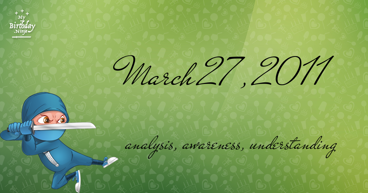 March 27, 2011 Birthday Ninja Poster