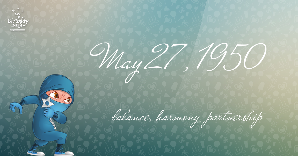 May 27, 1950 Birthday Ninja Poster