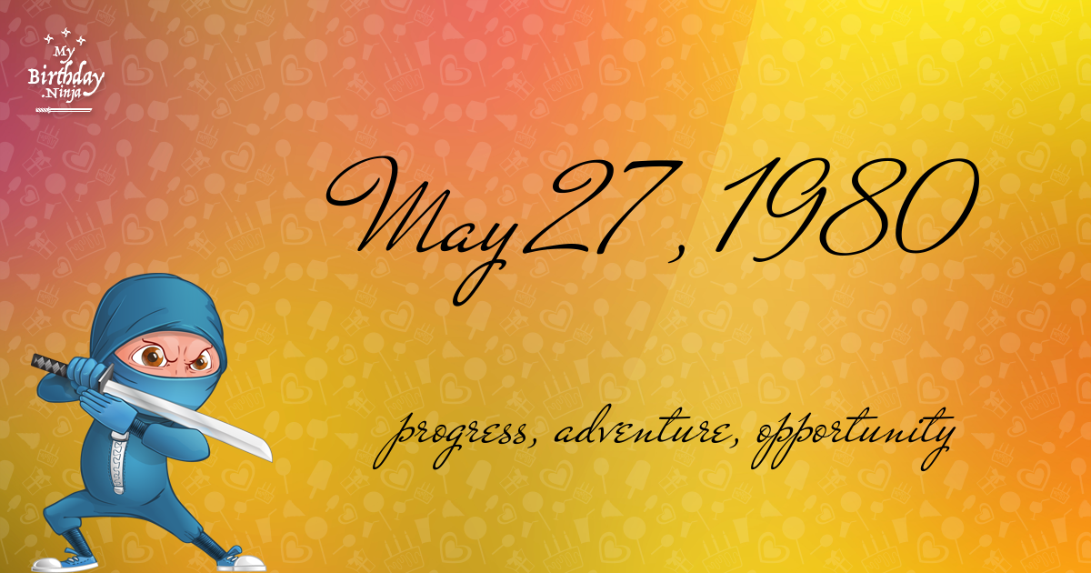 May 27, 1980 Birthday Ninja Poster