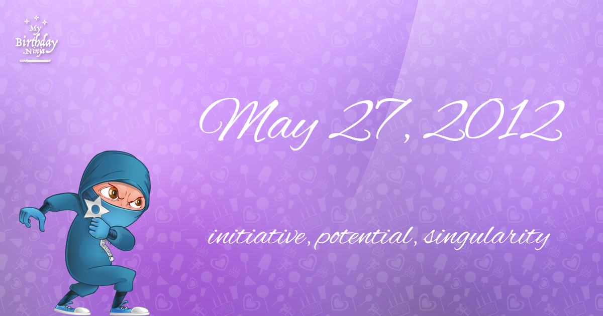 May 27, 2012 Birthday Ninja Poster