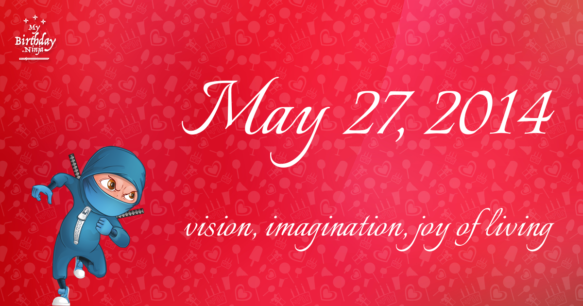 May 27, 2014 Birthday Ninja Poster