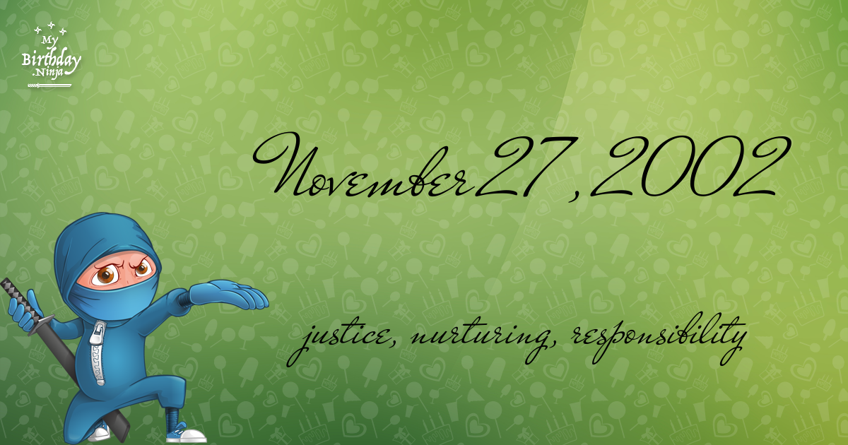 November 27, 2002 Birthday Ninja Poster