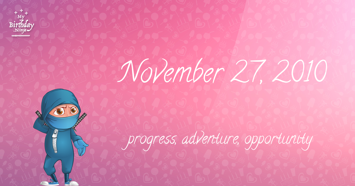 November 27, 2010 Birthday Ninja Poster