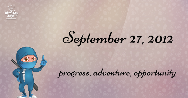 September 27, 2012 Birthday Ninja