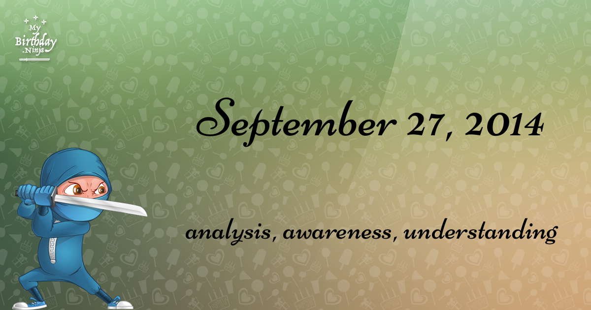 September 27, 2014 Birthday Ninja Poster