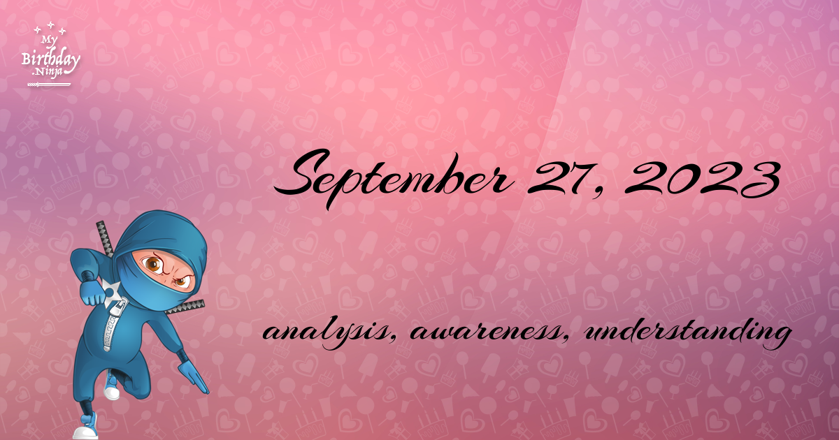September 27, 2023 Birthday Ninja Poster