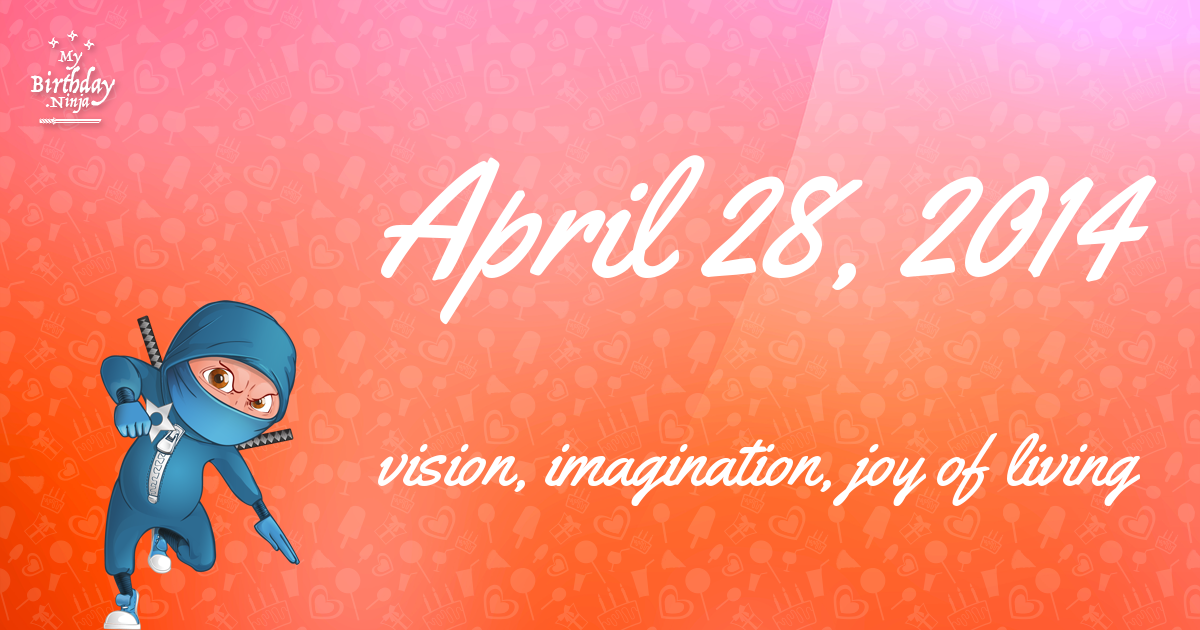 April 28, 2014 Birthday Ninja Poster