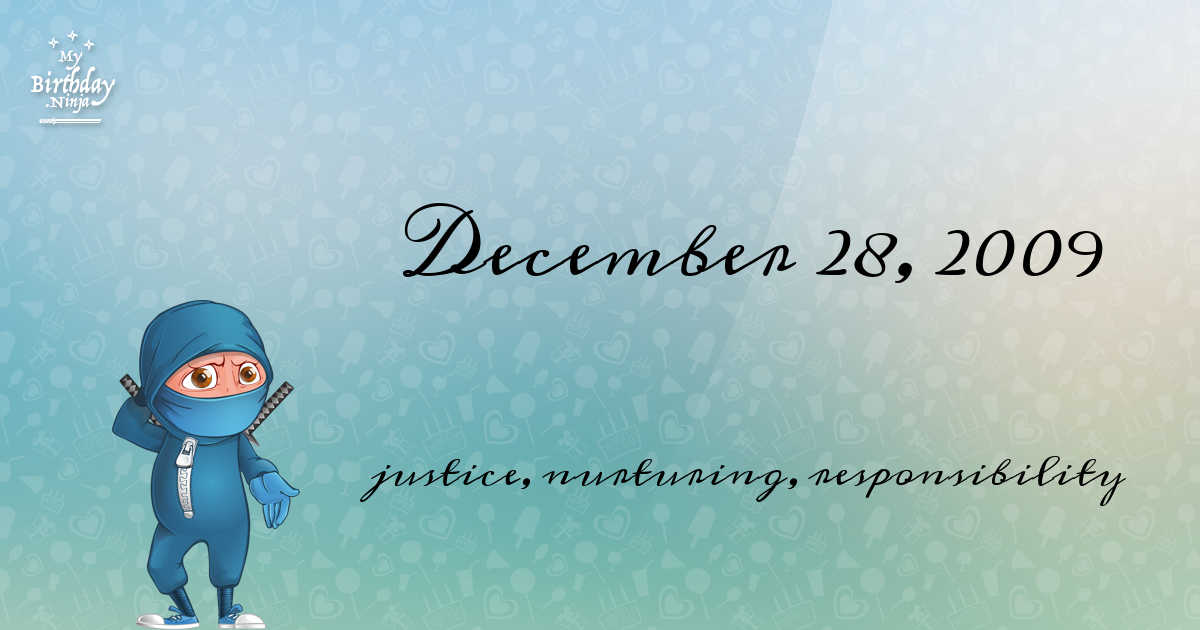December 28, 2009 Birthday Ninja Poster