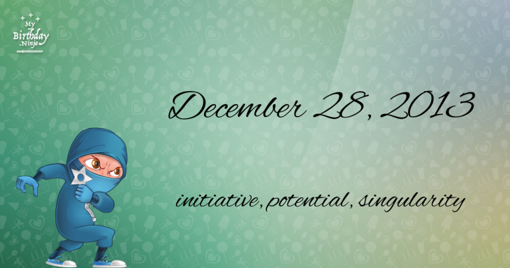 December 28, 2013 Birthday Ninja