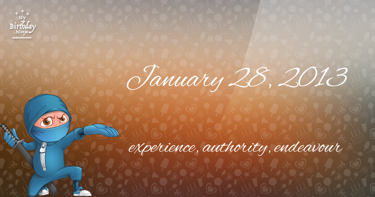January 28, 2013 Birthday Ninja Poster