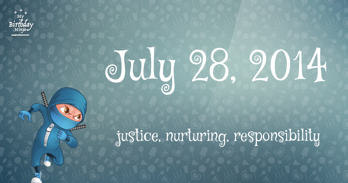 July 28, 2014 Birthday Ninja Poster