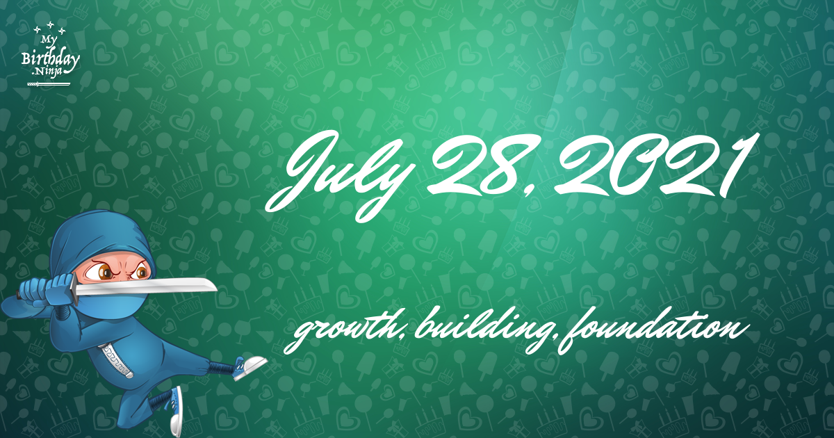 July 28, 2021 Birthday Ninja Poster