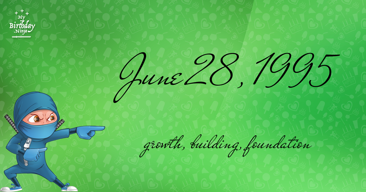 June 28, 1995 Birthday Ninja Poster
