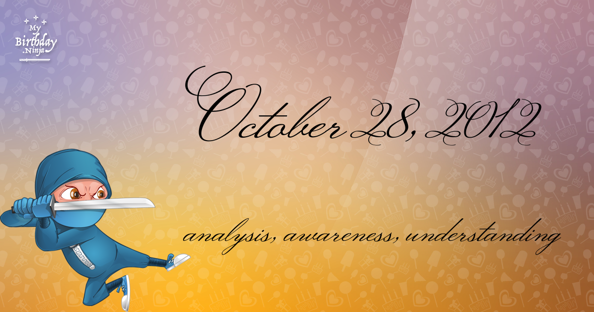 October 28, 2012 Birthday Ninja Poster