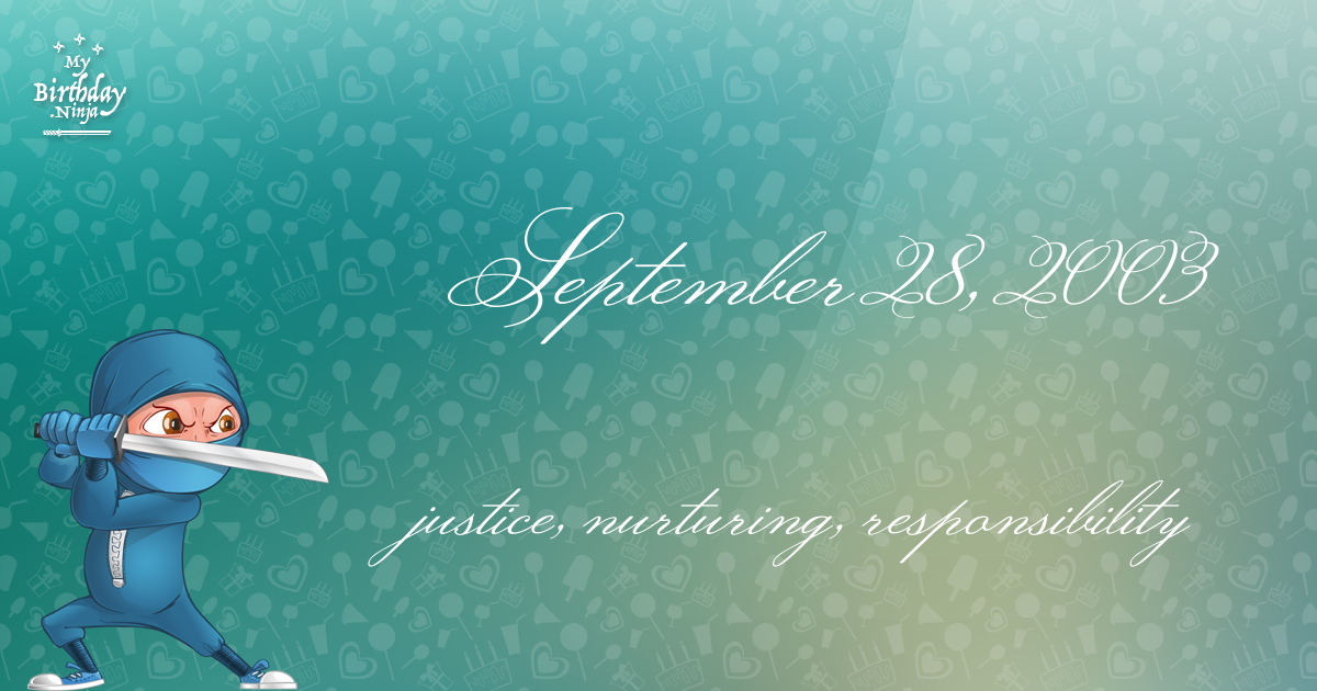 September 28, 2003 Birthday Ninja Poster