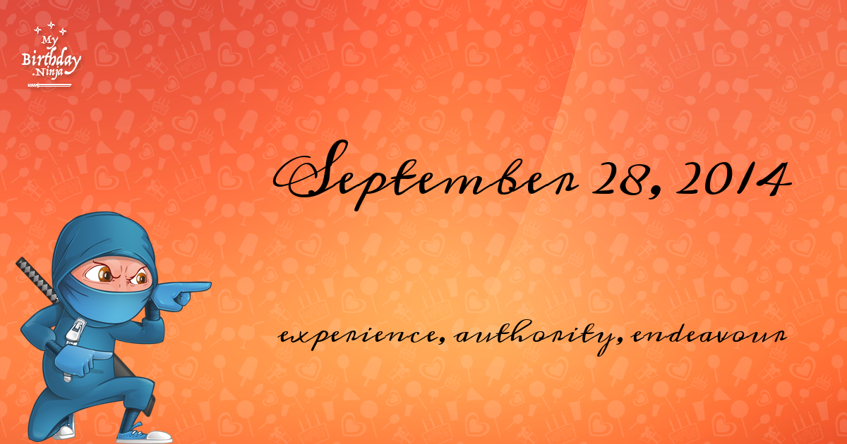 September 28, 2014 Birthday Ninja Poster