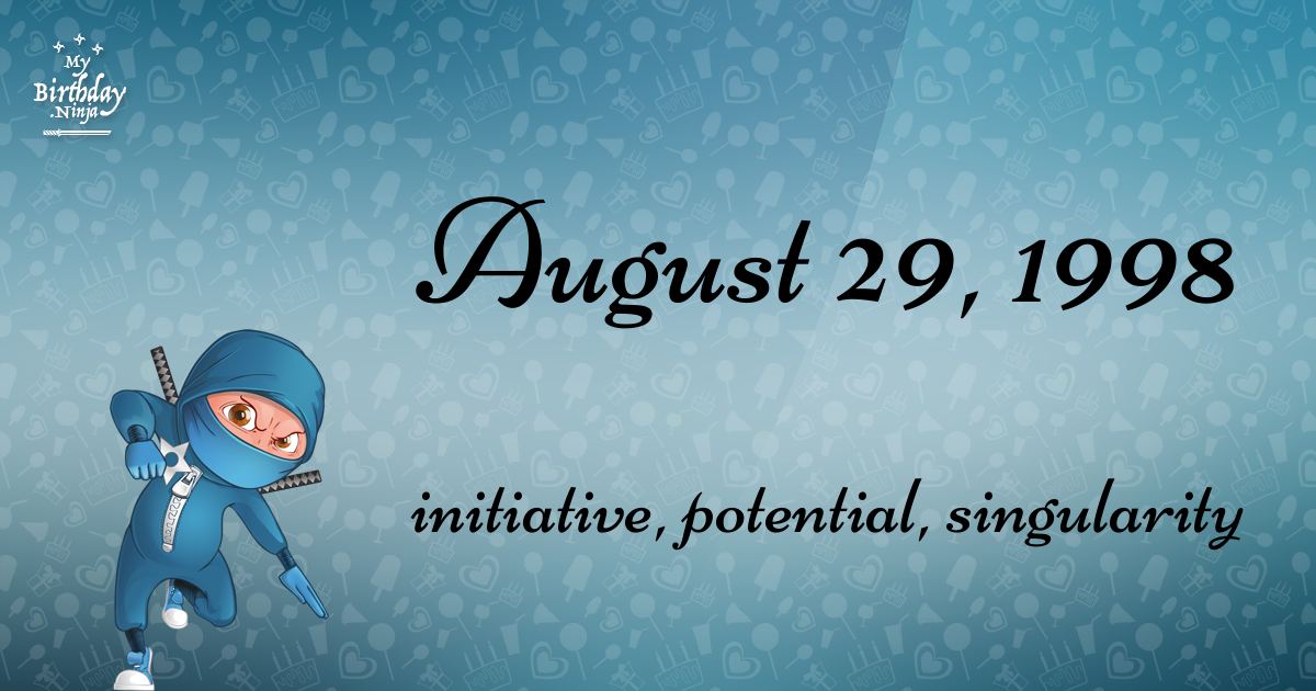 August 29, 1998 Birthday Ninja Poster