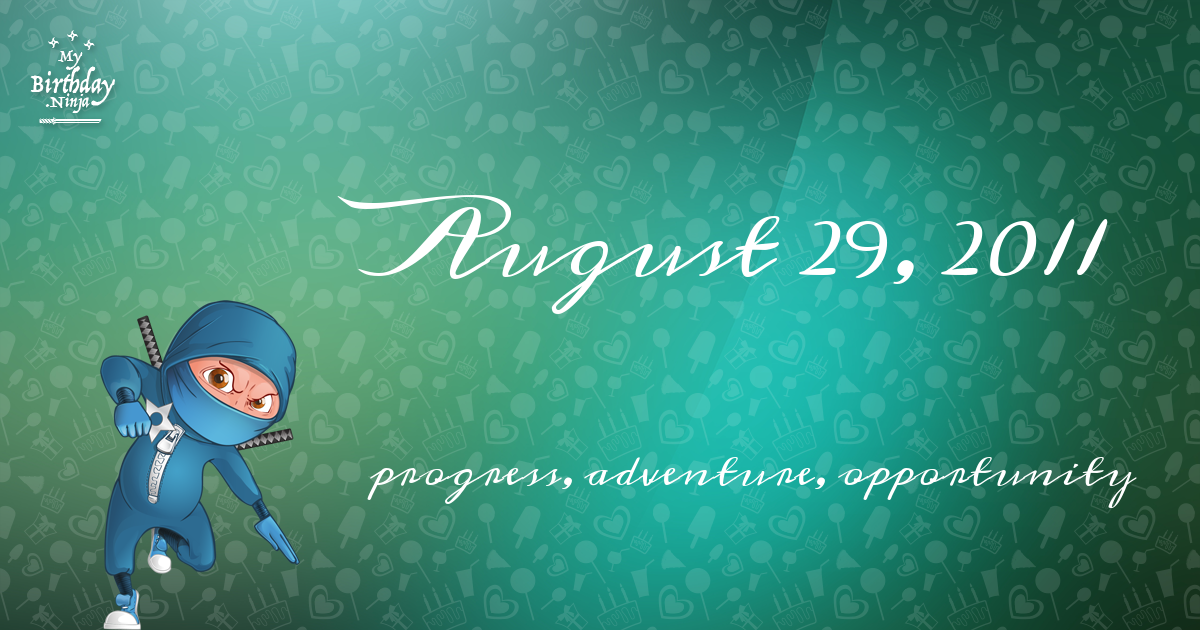 August 29, 2011 Birthday Ninja Poster